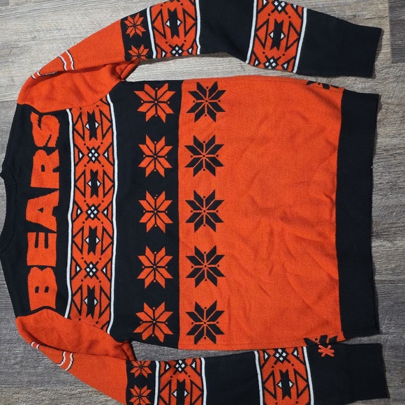 NFL Team Apparel Chicago Bears Busy Block Sweater Mens Size Small Ugly Christmas - Picture 6 of 7